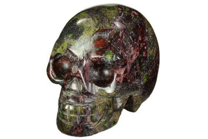 Polished Dragon's Blood Jasper Skull - South Africa #112179